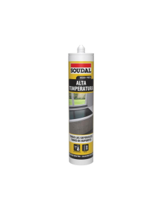 SILICONA ALTA TEMPERATURA 300º SOUDAL CR. 290 NEGRO  ANTRACITA