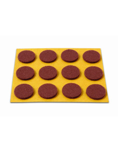 FIELTRO ADHESIVO 7073 BLISTER  12 MARRON REDONDO