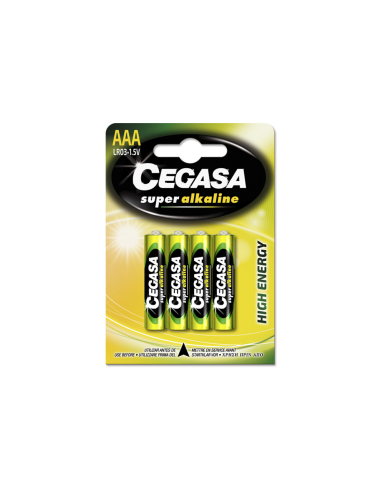 PILA ALCALINA CEGASA BLISTER 4  LR03 AAA