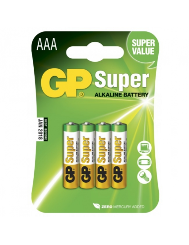 PILA ALCALINA GP BLISTER 4 LR03 AAA