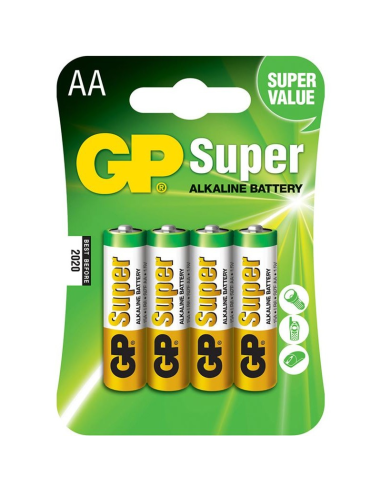 PILA ALCALINA GP BLISTER 4 LR6 AA