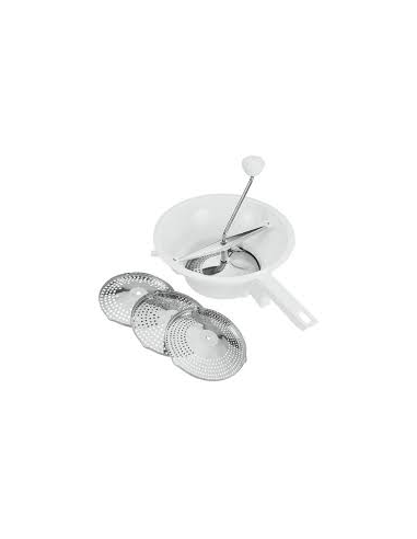PASAPURES PLASTICO 3 DISCOS ACERO INOX. 24 cm