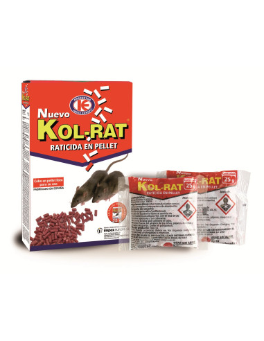 RATICIDA KOL-RAT PELLET BF 003 ESTUCHE 150 GRs