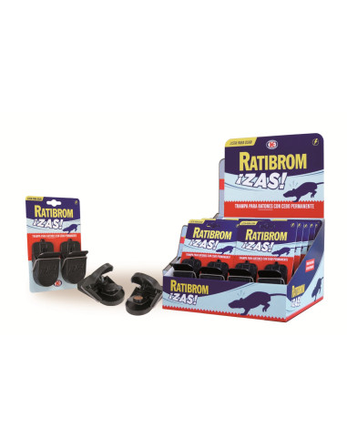 RATICIDA RATIBROM ¡ZAS! BLISTER TRAMPA RATONES BLISTER 2 UNIDADES