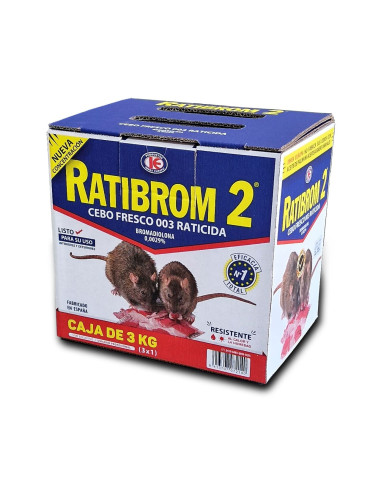 RATICIDA RATIBROM 2 CEREALES 003 CAJA 3 kg 3X1