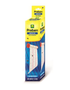 INSECTICIDA  PREBEN ROLLO ATRAPAMOSCAS 75 m x 025 cm