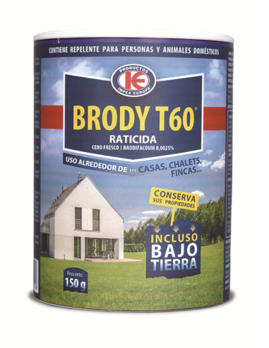 TOPICIDA BRODY T60 CEBO FRESCO 003 BOTE 150 GRs BRD