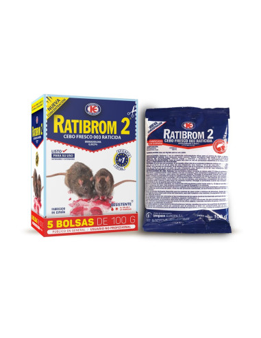 RATICIDA RATIBROM 2 CEBO FRESCO 003 CAJA 10 kg 20X500