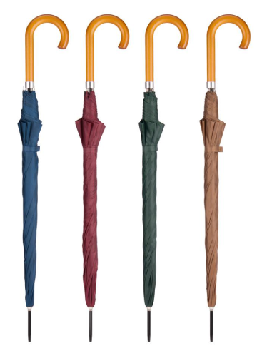 PARAGUAS FEMENINO 467  8 VARILLAS AUTOMATICO PUÑO  MADERA