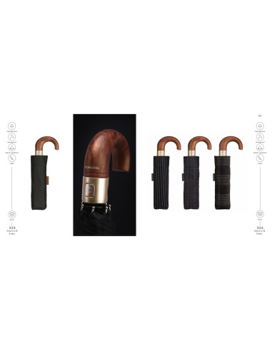 PARAGUAS HOMBRE CACHAREL PLEGABLE 333 8 VARILLAS AUTOMATICO NEGRO