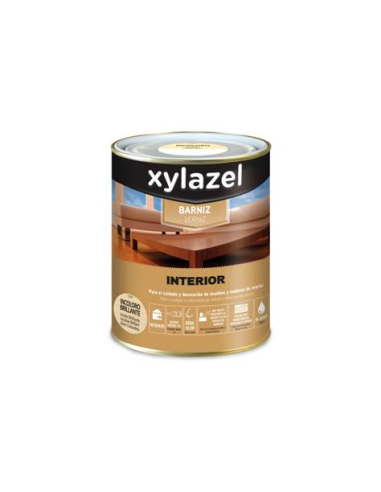 XYLAZEL INTERIOR VERNIZ AGUÁSTICO BRILHANTE 750 ml. INCOLOR